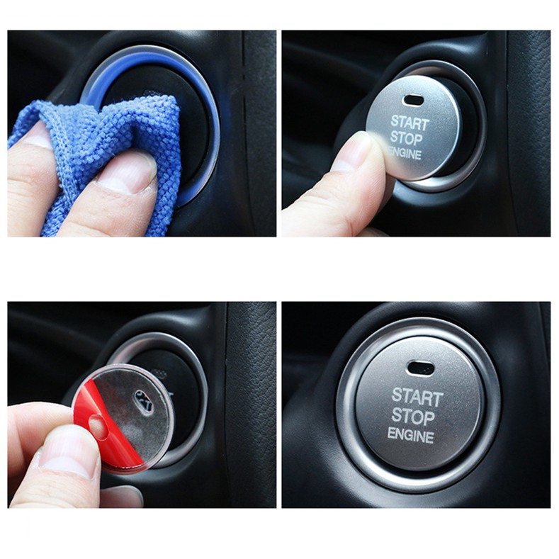 Nắp nút nhấn khởi động động cơ xe bằng nhôm cho Mazda 3 Axela CX-3 CX-4 CX-5