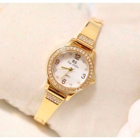 Đồng Hồ Nữ Bee Sister 1351 Viền Đá Chính Hãng (Có ảnh thật)