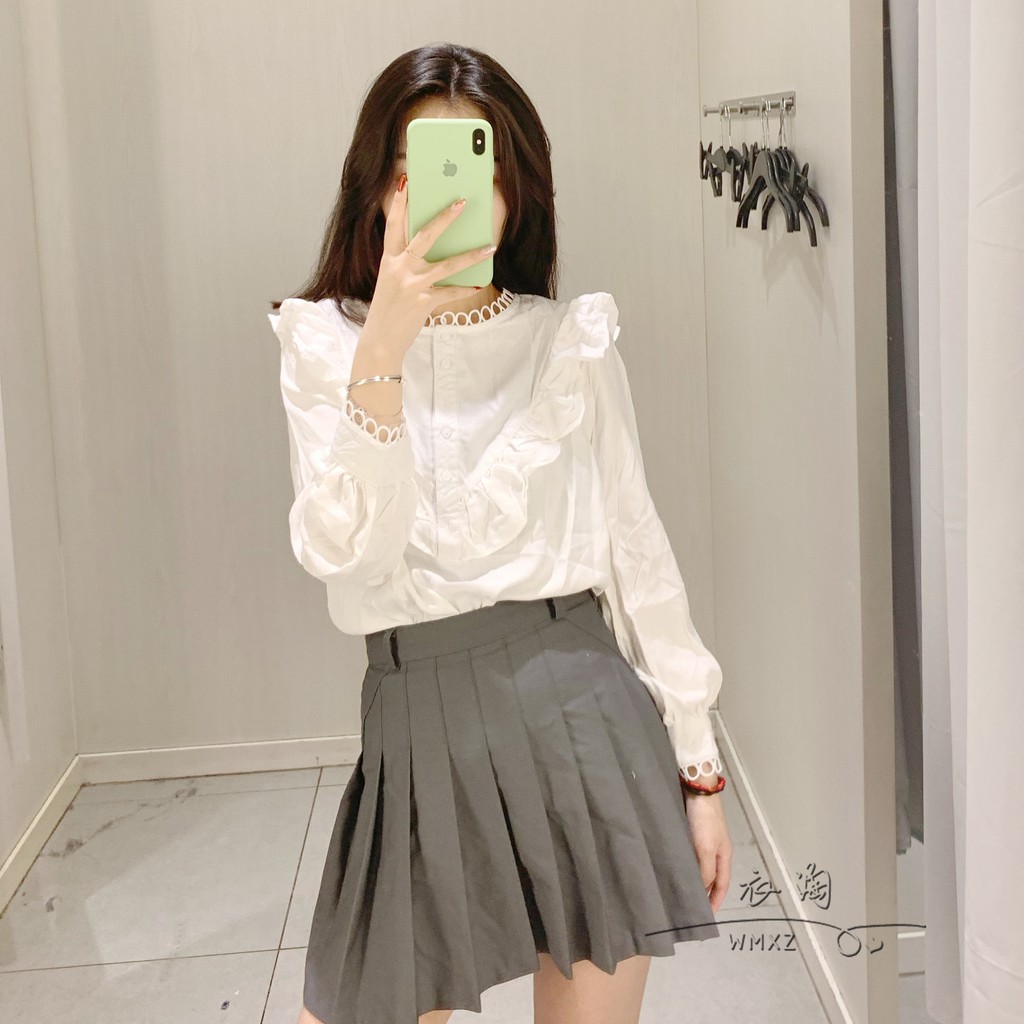 _Áo sơ mi bánh bèo ulzzang