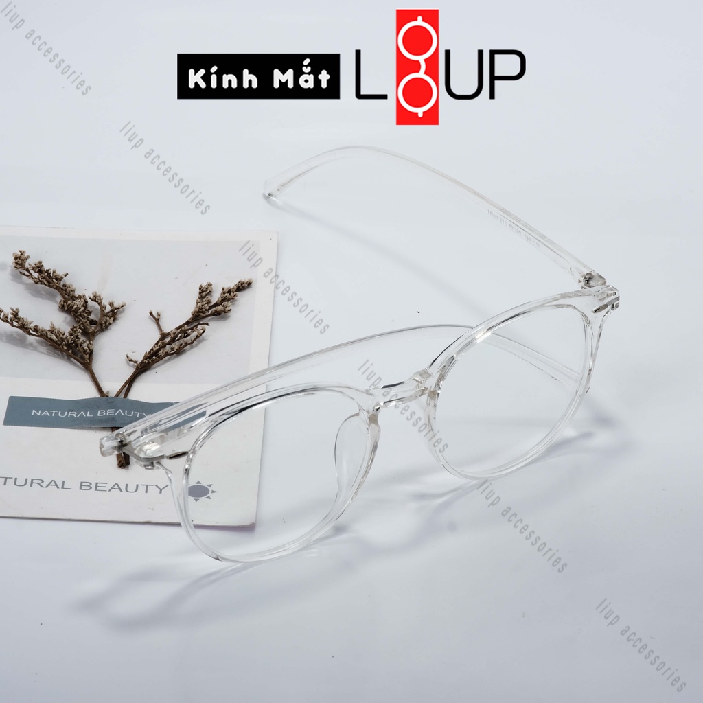 Gọng kính cận nam nữ mắt tròn nhựa dẻo Liupeyewear 215 nhiều màu dễ đeo chống gãy