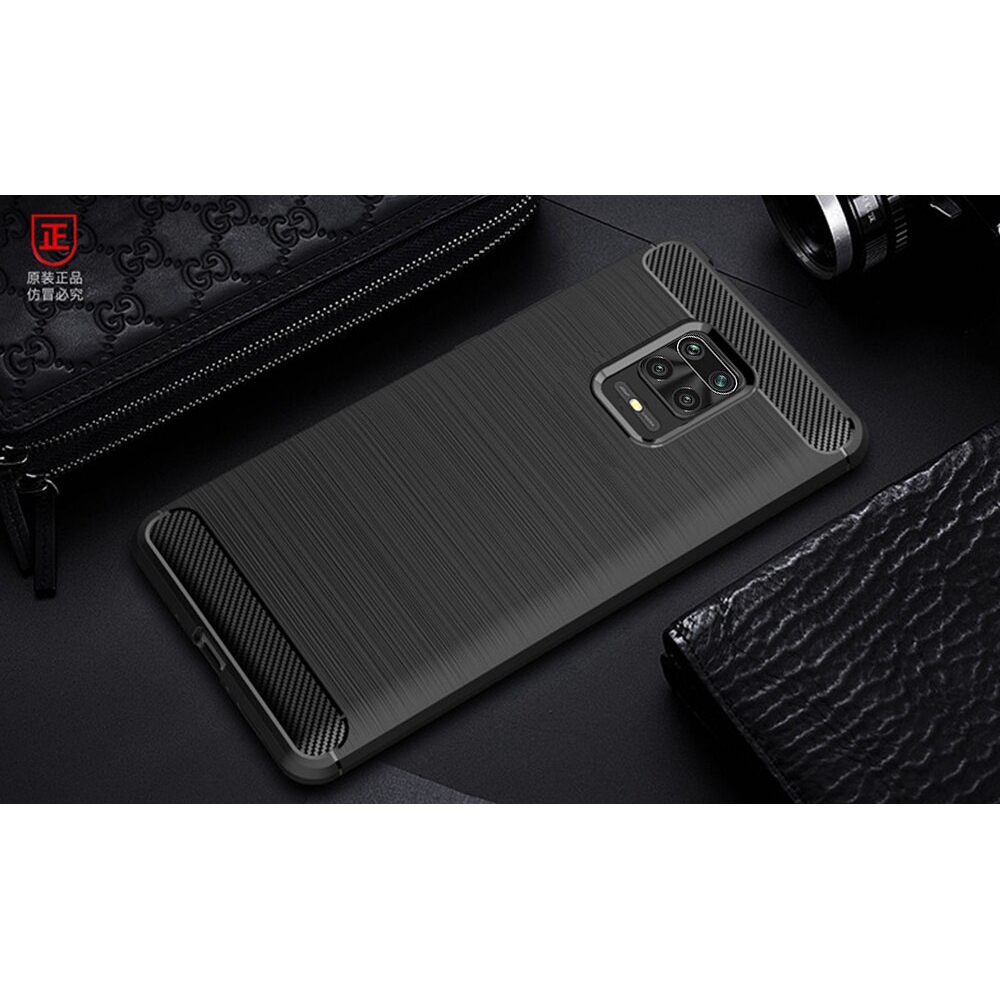 Ốp điện thoại TPU mềm sợi carbon chống sốc cho Xiaomi Redmi Note 9s Note 9 Pro