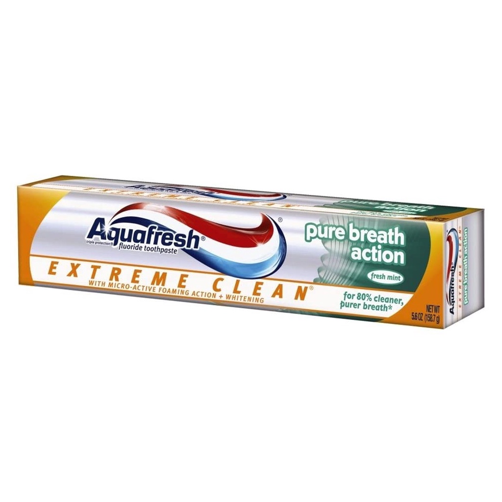 Kem Đánh Răng Aquafresh Làm Sạch Và Thơm Mát Extreme Clean Pure Breath 158.7g