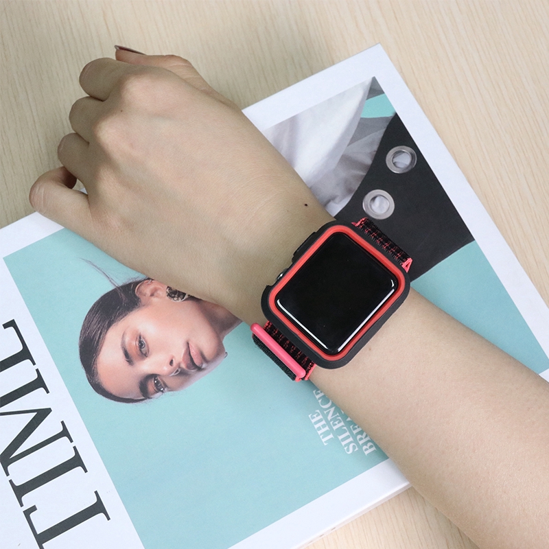 Dây Đeo Silicone+Vỏ Bảo Vệ Cho Đồng Hồ Thông Minh Apple Watch 44mm 40mm 42mm 38mm Iwatch series 6 SE 5 4 3 2 1