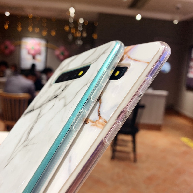 Ốp điện thoại mềm họa tiết vân đá cẩm thạch cho Samsung Galaxy S10 S9 S8 Plus S10E Note 8 9