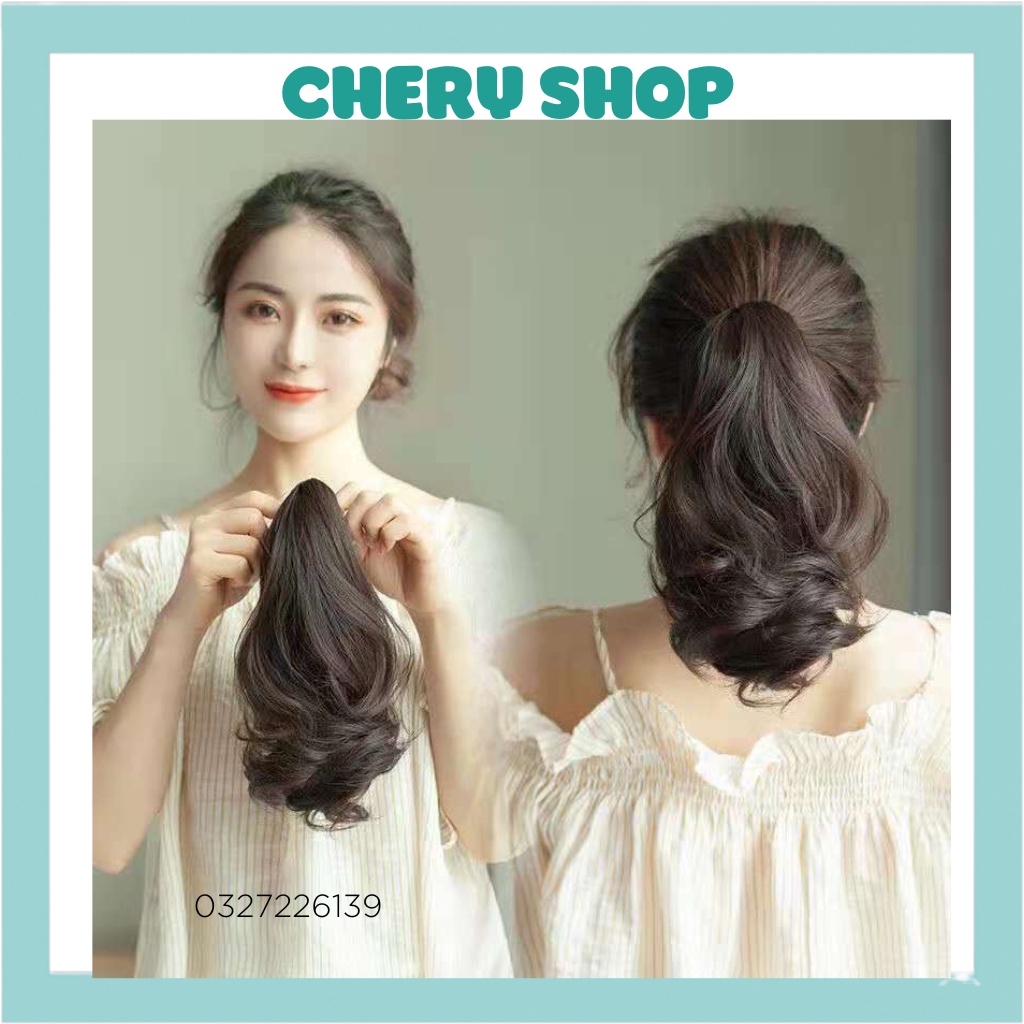 Tóc giả ngoặm xoăn 💄 FREESHIP 💄 ngoặm xoăn đuôi ngắn n036