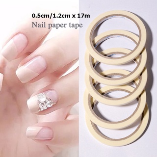 Set 3 cuộn băng keo dán viền móng tay màu trắng kiểu Pháp, 2 kích thước tùy chọn