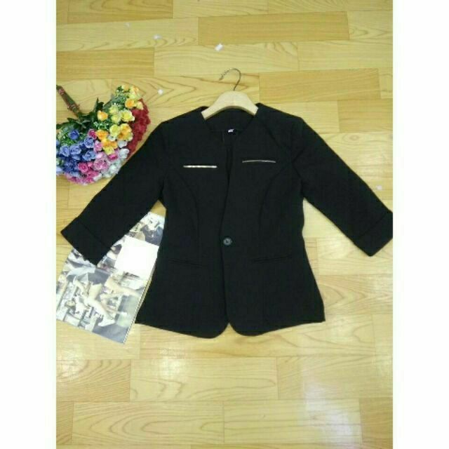 Vest công sở nữ cao cấp tay lỡ Linh Chi form ngắn ôm vải tuyết mưa loại 1 TL02