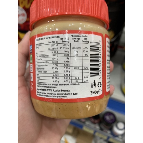 [Giá hủy diệt] [Chính hãng] Bơ Đậu Phộng Hỗ Trợ Giảm Cân APPLIED NUTRITION FIT CUISINE PEANUT BUTTER SMOOTH - UK