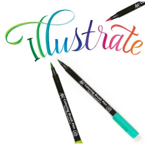 CÁC SET Bút Cọ Màu Nước SAKURA Koi - Coloring Brush Pen 12-24-48 màu