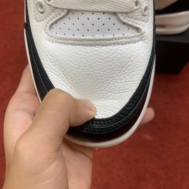Giày thể thao nam nữ jordan 3 đen trắng thấp cổ