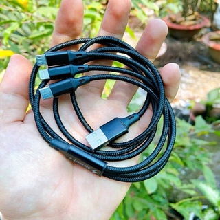 cáp sạc sạc 3 đầu micro usb/type c/