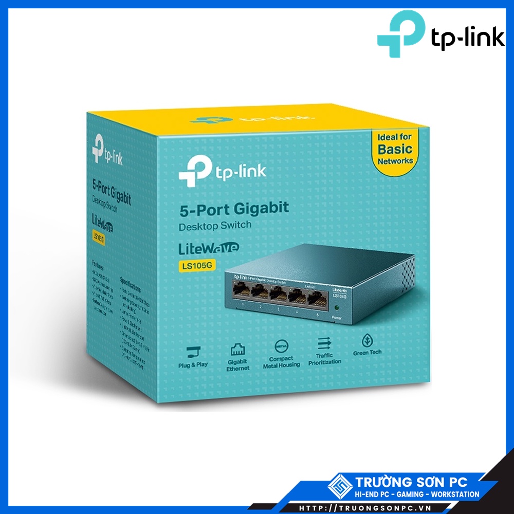 Switch Chia Mạng 5 Cổng Gigabit TP-Link LS105G/ TL-SG1005D | Switch 5 Cổng 10/100/1000Mbps