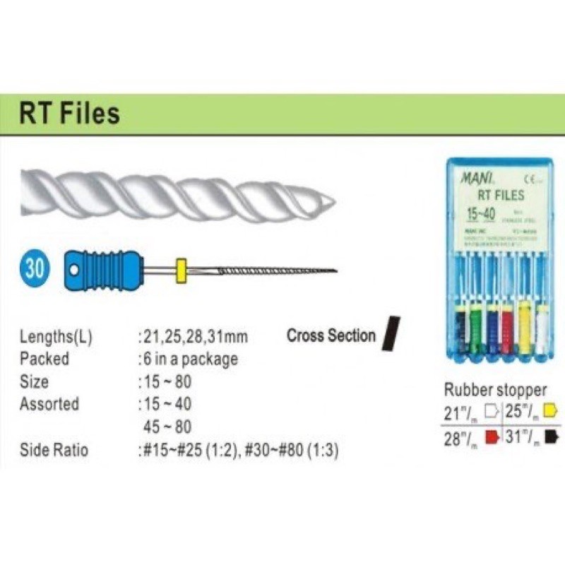 Nong dẻo RT File Mani (Vĩ 6cây)