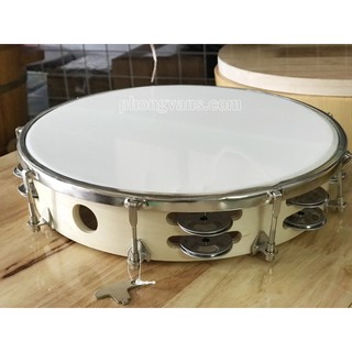 Trống tambourine lắc tay gỗ kích thước 27x5 cm