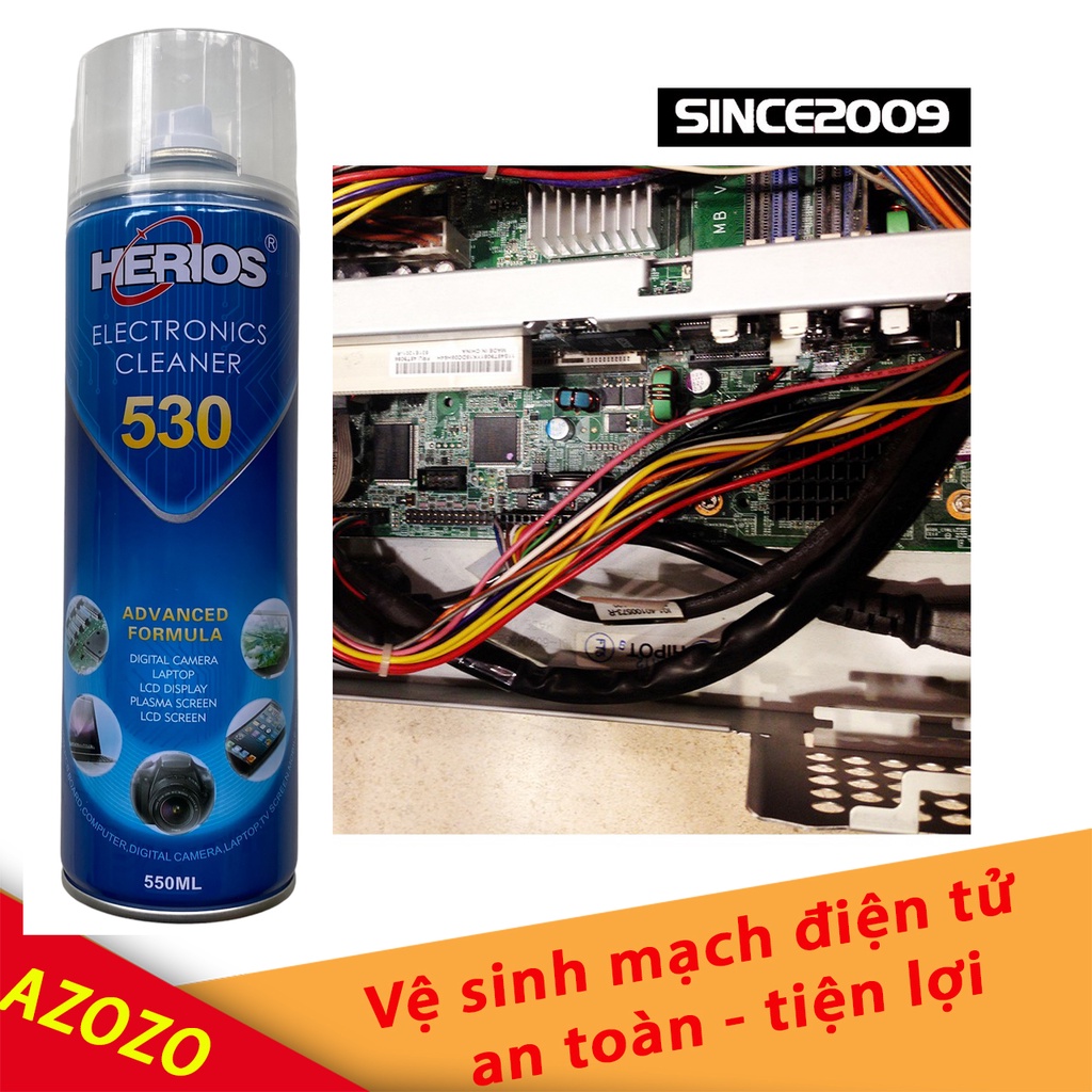 Chai xịt vệ sinh bo mạch điện tử HERIOS xuất khẩu Châu Âu AZOZO