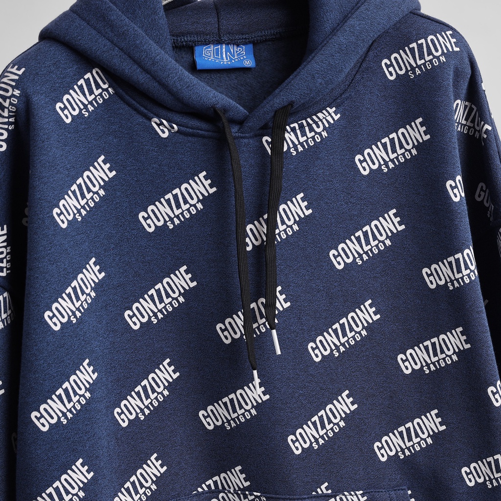 Áo Hoodies Nỉ Mùa Đông Form Rộng Gonzzone - Màu Xanh Đá