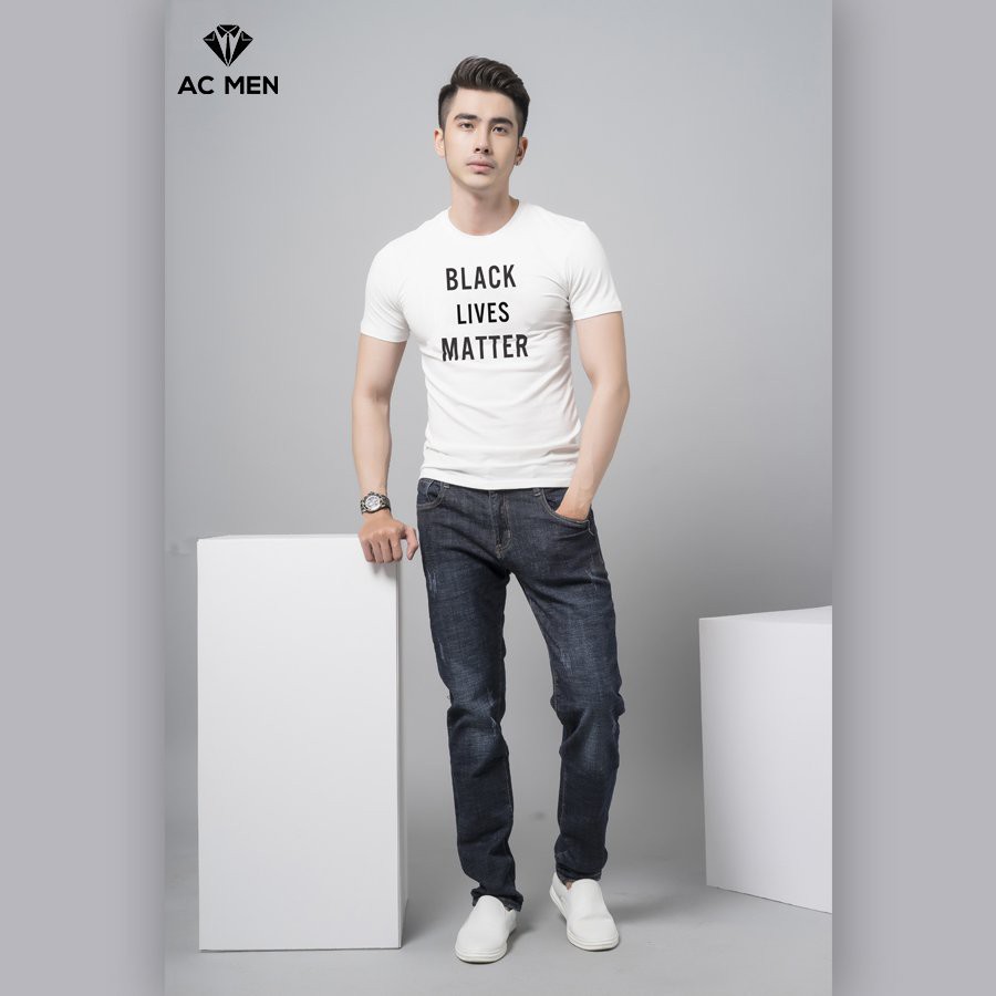 Áo Thun Nam Cổ Tròn AC MEN Tay Ngắn, Trẻ trung, In Chữ Black Lives Mater | BigBuy360 - bigbuy360.vn