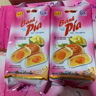 Bánh pía 4*( đậu xanh- sầu riêng- 1 trứng)