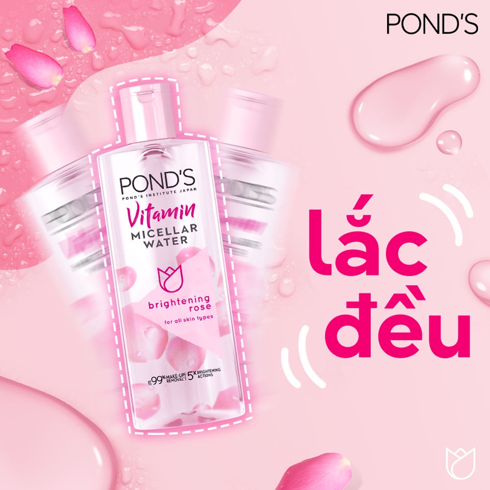 Nước tẩy trang làm sáng da Pond's  [ FREESHIP]  [HÀNG CHÍNH HÃNG]  White Beauty Micellar Water Vitamin 100ml