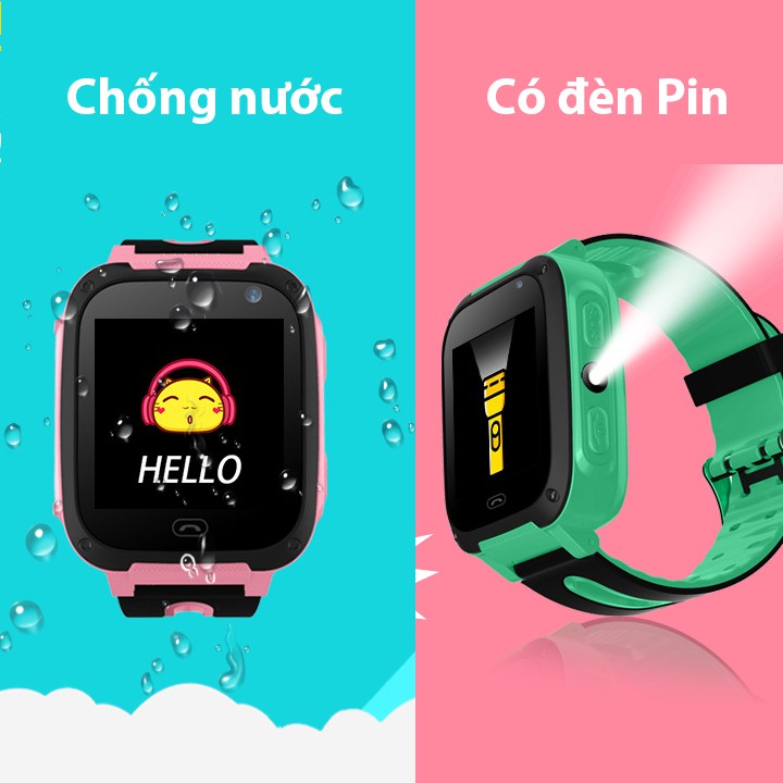 Đồng hồ định vị nghe gọi 2 chiều chống nước cho trẻ em S4 + tặng 100 ngôi sao dạ quang