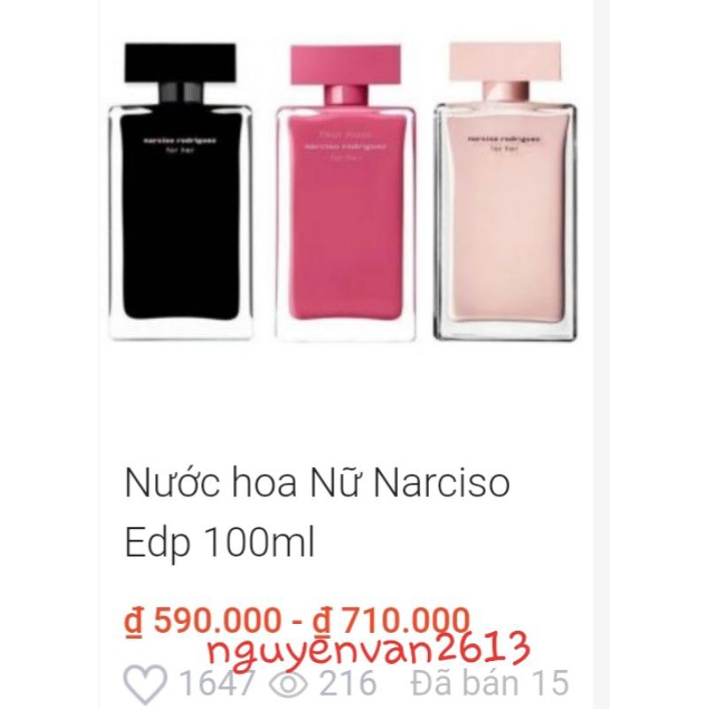 Nước hoa Narciso Hồng Đậm 100ml. AUTH.TEM MACY'S