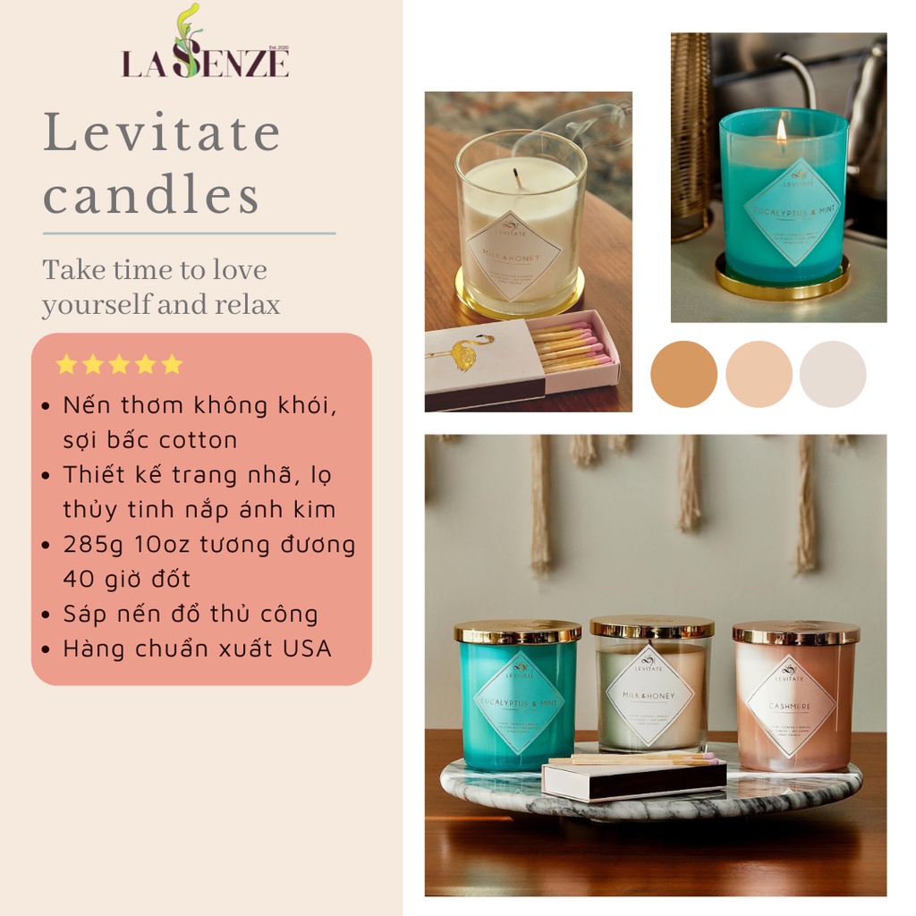 Nến Thơm Cao Cấp LAVITATE CANDLE - USA Brand