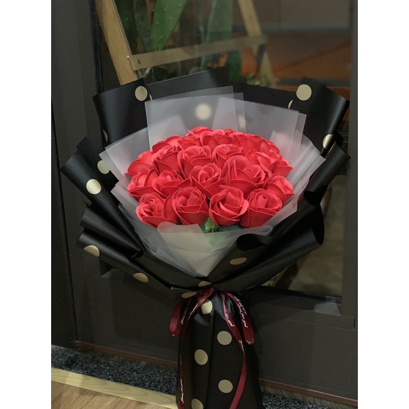 [Quà Tặng] Bó hoa hồng sáp 30 bông - Quà tặng sinh nhật, hội nghị, sự kiện, phụ nữ, lưu niệm, trang trí