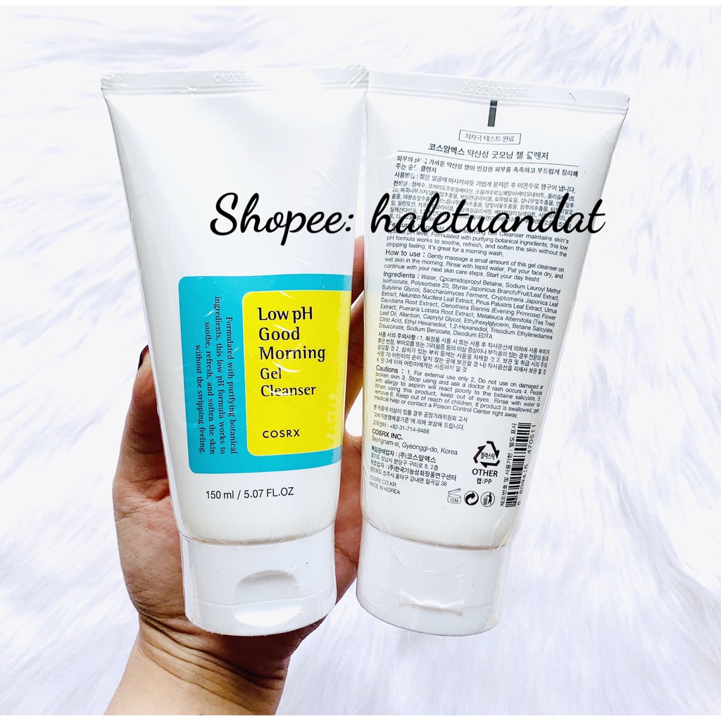 Sữa Rửa Mặt Cosrx Good Morning Low pH Cleanser 150ML Nhãn Xanh + Đỏ | BigBuy360 - bigbuy360.vn