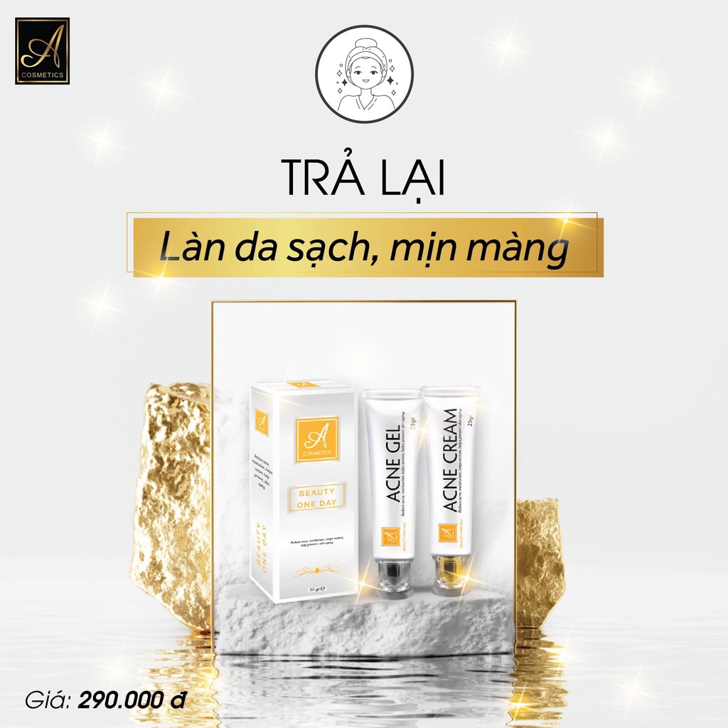 Kem Ngừa Mụn Siêu Tốc Độ Acosmetics, Tặng 1 Kem xóa thâm - 50g