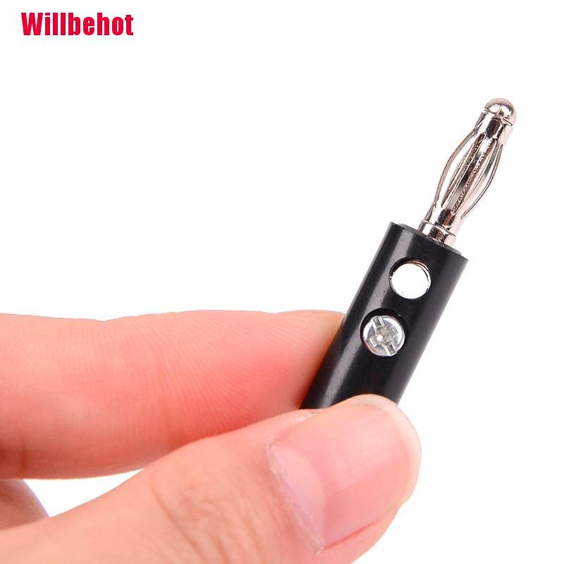 [Willbehot] 4Pcs 55Mm Alligator Clip + 4Mm Banana Plug Test Probe Plug Cable Clips [Hot]