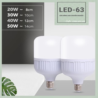 Bóng đèn LED trụ tròn đủ công suất 20W 30W 40W 50W - ánh sáng trắng bảo hành 12 tháng