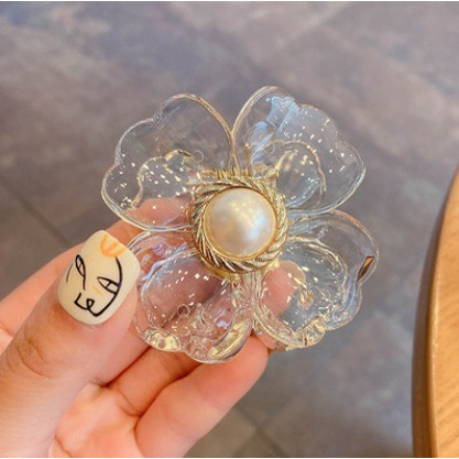 Kẹp tóc kiểu bông hoa đính ngọc bền đẹp KT90