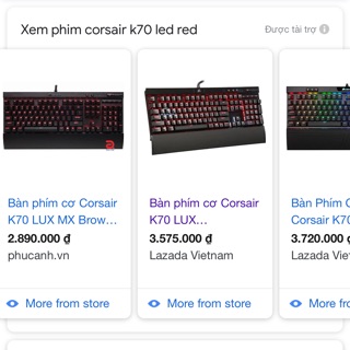 Phím cơ corsair K70 (Sale 10%)