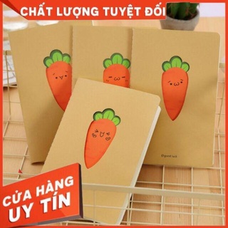 Sổ ghi chép a5 15*20cm 30 tờ hình củ cà rốt siêu xinh