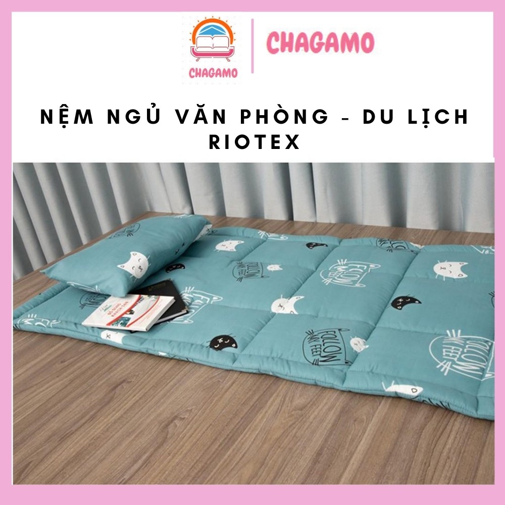 Nệm ngủ văn phòng Riotex - Đệm du lịch tiện lợi size 80x190cm. Gấp gon, kèm túi đựng nệm.