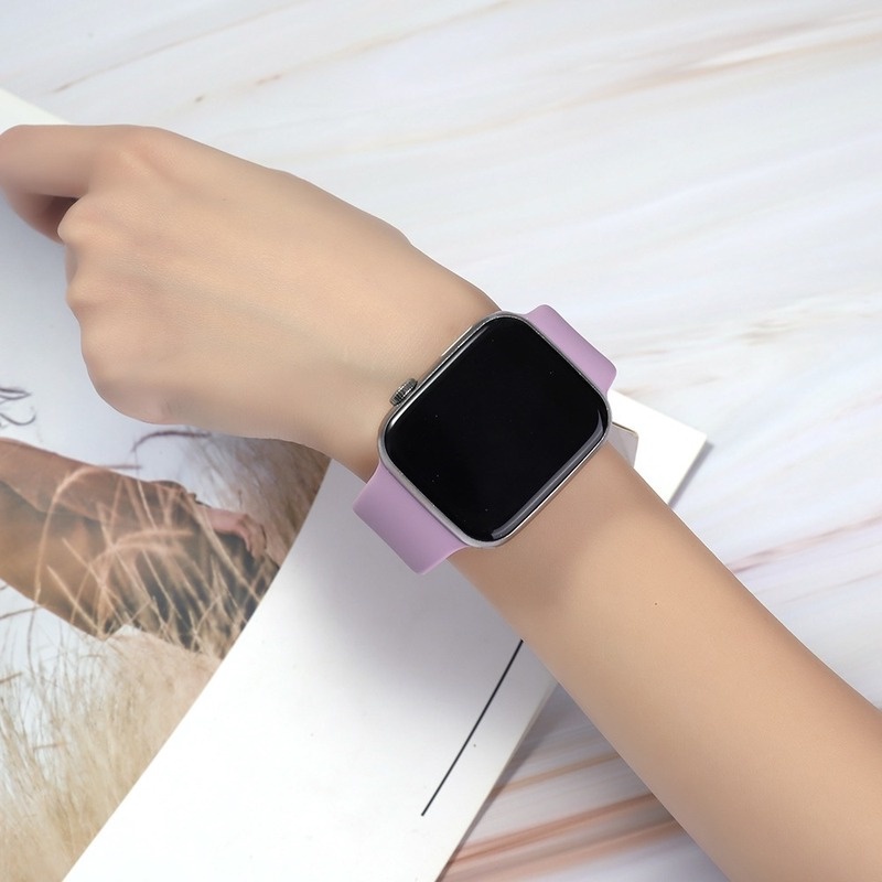 Dây Đeo Silicon Thay Thế Cho Đồng Hồ Thông Minh Apple Watch Series 7 6 5 4 3 45mm 44mm 41mm 40mm 38mm 42mm