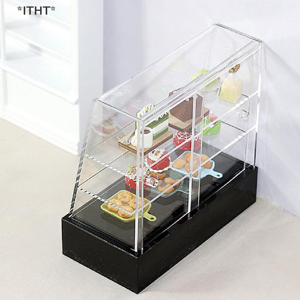 Tủ Trưng Bày Bánh Kem Mini Bằng Gỗ Tỉ Lệ 1: 12 Trang Trí Nhà Búp Bê