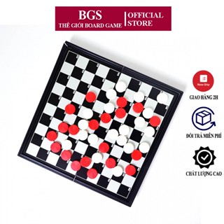 Cờ Checkers Nam Châm 25x25CM, Bộ Cờ Đam Cao Cấp Cho 2 Người Chơi