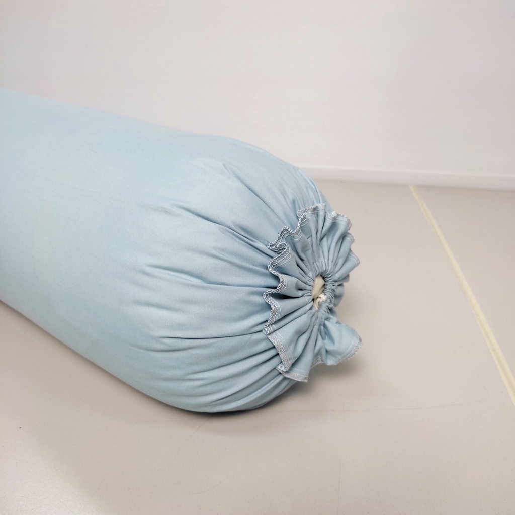 Vỏ gối ôm 35x100cm cotton tici hàng đẹp màu xanh nhạt