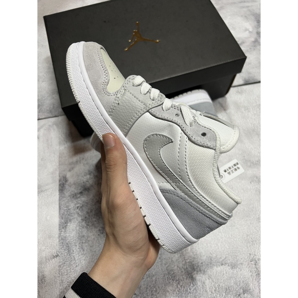 [KELLY SNEAKERS] Giày Thể Thao Jordan 1 Low Xám Xanh - Paris Cao Cấp (Ảnh thật + Hàng Sẵn)