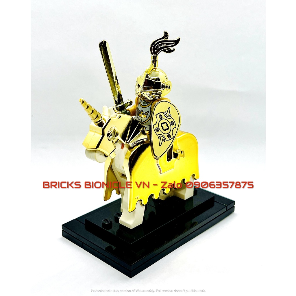 LEGO MINIFIGURES - ĐỒ CHƠI XẾP HÌNH LEGO MINIFIGURES - GOLD CROWN KNIGHT with GOLDEN HORSE BARDING - HIỆP SĨ HOÀNG KIM