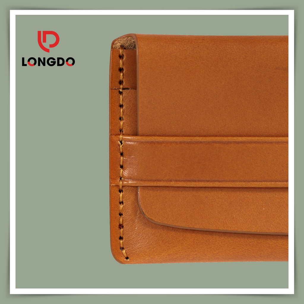 Ví đựng thẻ ATM - Cam kết 100% da bò thật nhập khẩu - Ví đựng card cao cấp thương hiệu Longdo Leather - C01