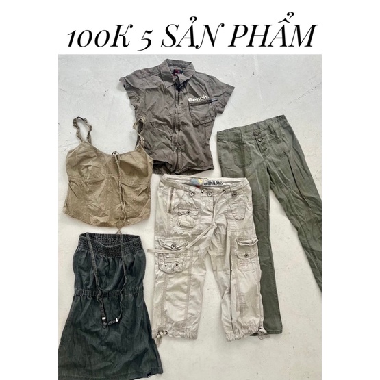 Quần short cargo y2k 2hand giá siêu rẻ