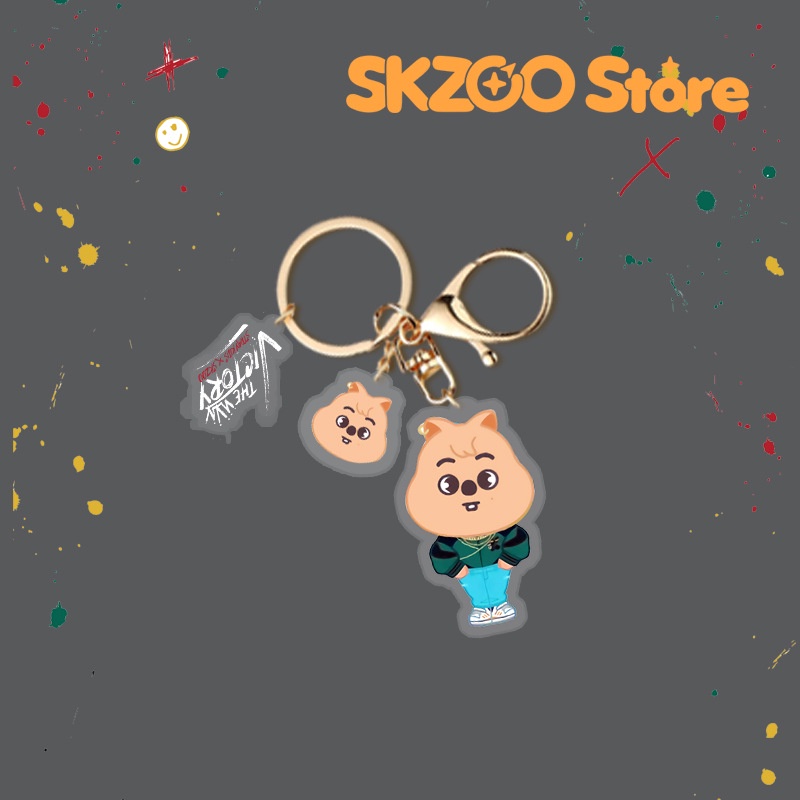 Móc Khóa Hình Hoạt Hình Bằng Acrylic Hai Mặt Dễ Thương Cho Bé