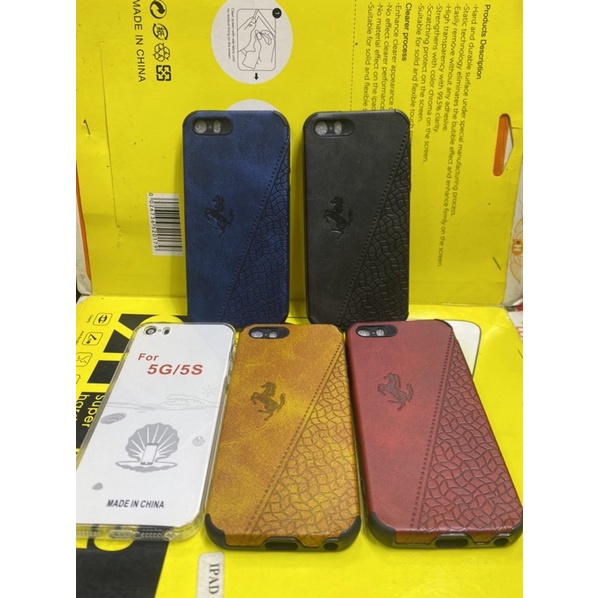 Ốp lưng IPhone 5 / 5G/ 5S / 5Se dẻo kiểu da xịn in hoạ tiết thời trang bảo vệ Camera .