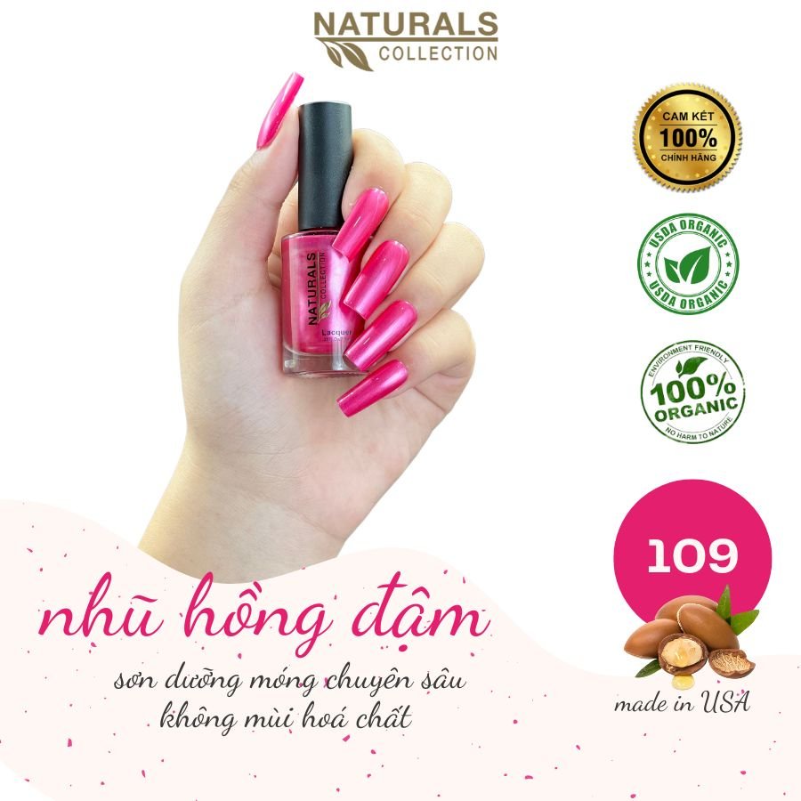 Sơn móng tay Organic màu Hồng Nhũ Đậm - 109