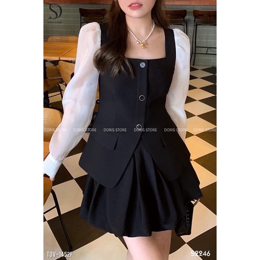 🔥🔥FREESHIP💥SET BỘ ÁO CỔ VUÔNG TAY VOAN + CHÂN VÁY XẾP LY SIÊU ĐẸP. HÀNG CHUẨN ẢNH