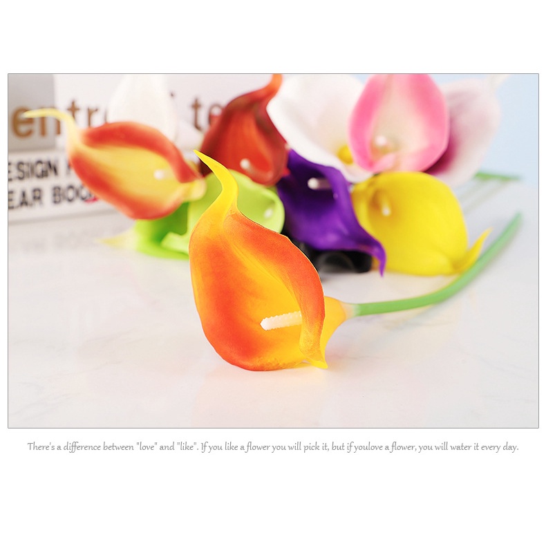 Bó Hoa calla lilies pu Nhân Tạo 33cm Trang Trí Nhà Cửa / Tiệc Cưới