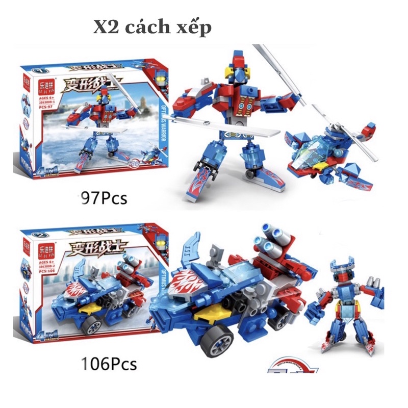 Đồ chơi xếp hình Lego Robot Xanh 4 in 1