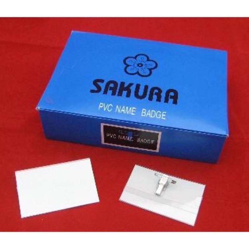 Thẻ cài ngực sakura 5.8x9cm, 1 hộp 50 cái